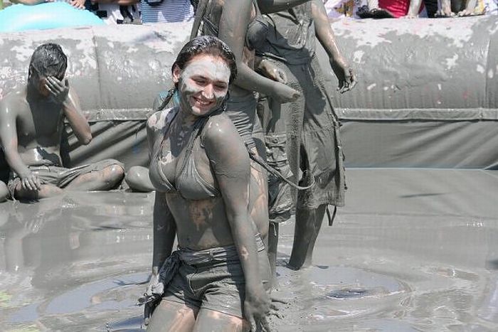 dirty girls in mud