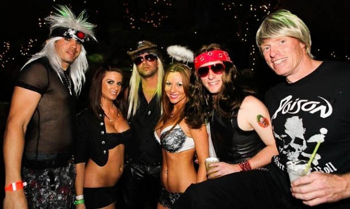 Playboy Mansion halloween party girls