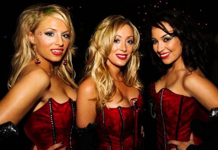 Playboy Mansion halloween party girls