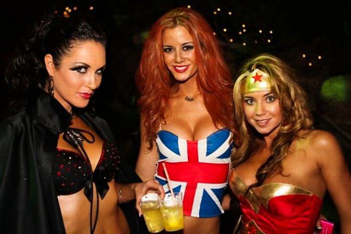 Playboy Mansion halloween party girls