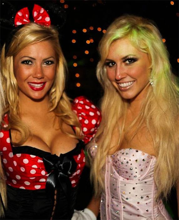 Playboy Mansion halloween party girls