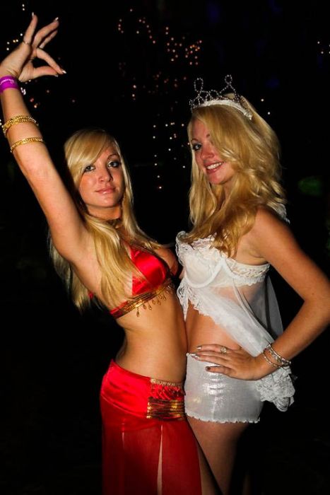 Playboy Mansion halloween party girls