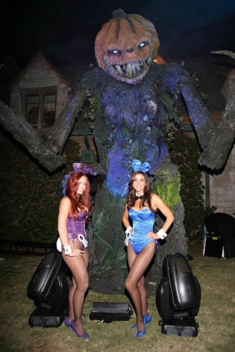 Playboy Mansion halloween party girls