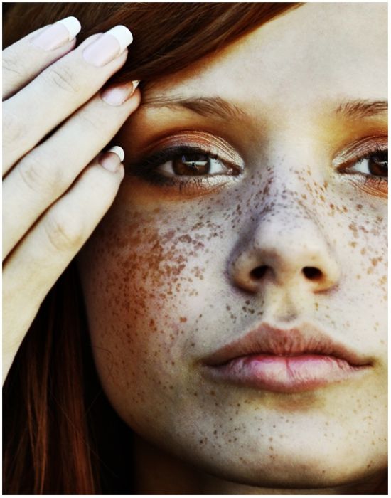 young red haired girl portrait