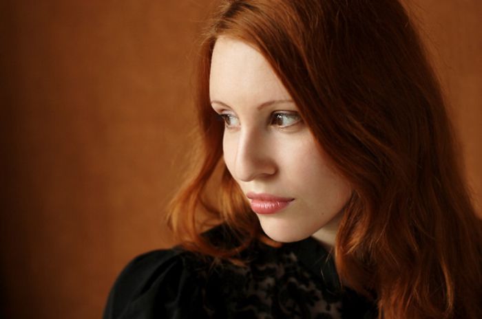 young red haired girl portrait