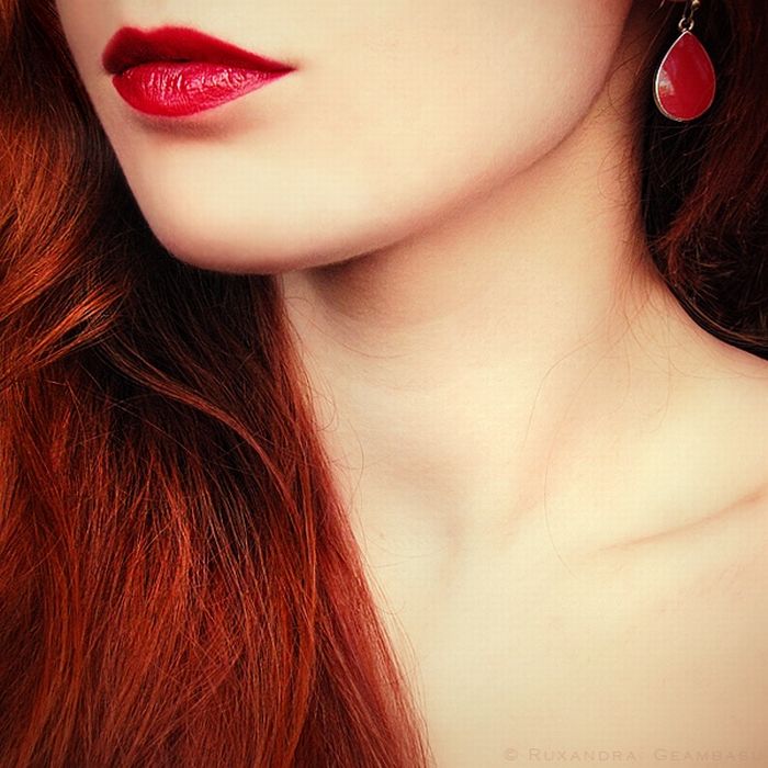 young red haired girl portrait