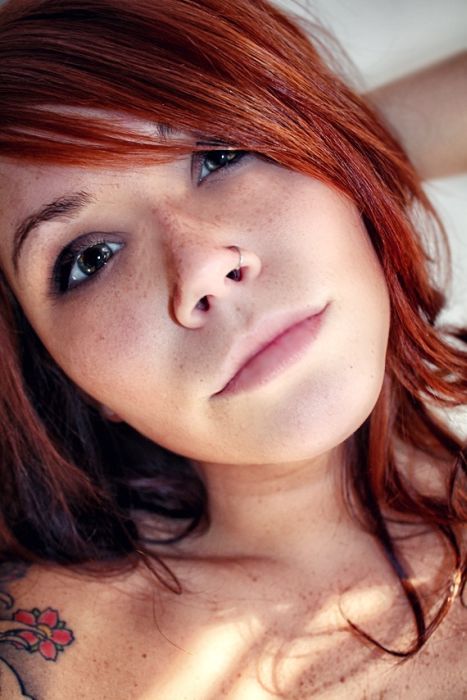 young red haired girl portrait