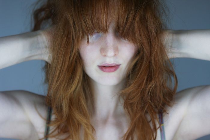 young red haired girl portrait