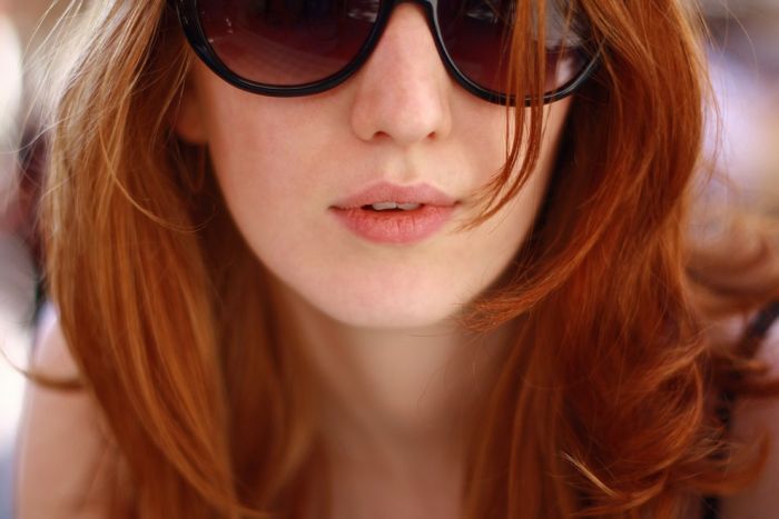 young red haired girl portrait