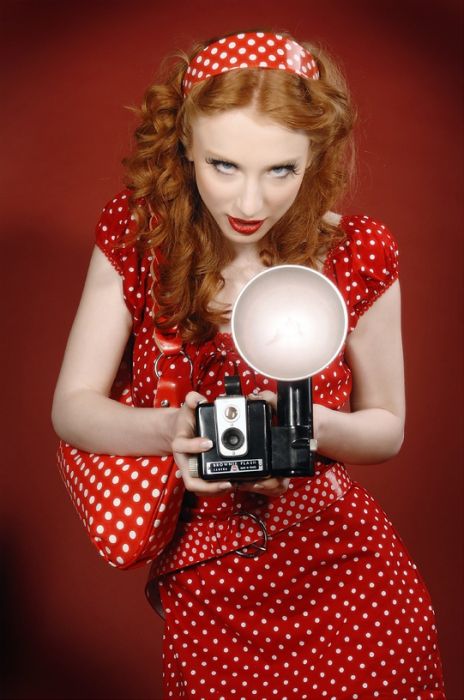 young red haired girl portrait