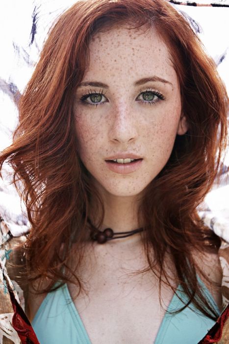 young red haired girl portrait