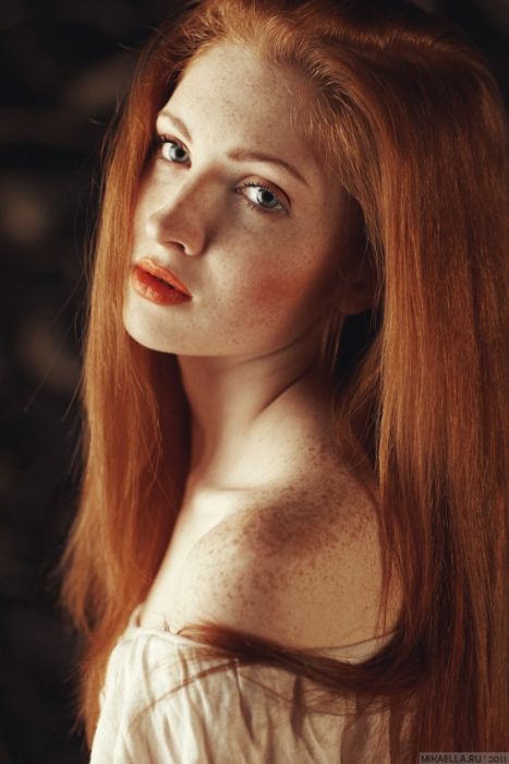 young red haired girl portrait