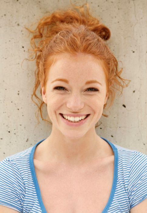 young red haired girl portrait