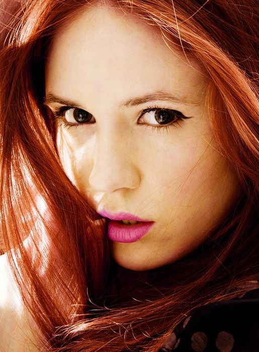 young red haired girl portrait