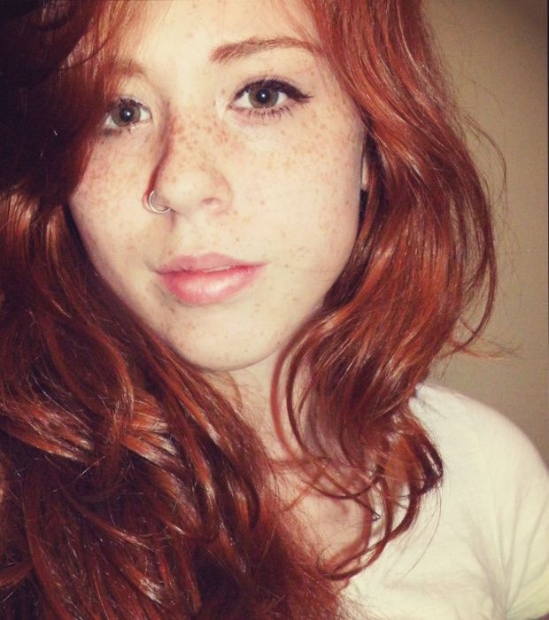 young red haired girl portrait