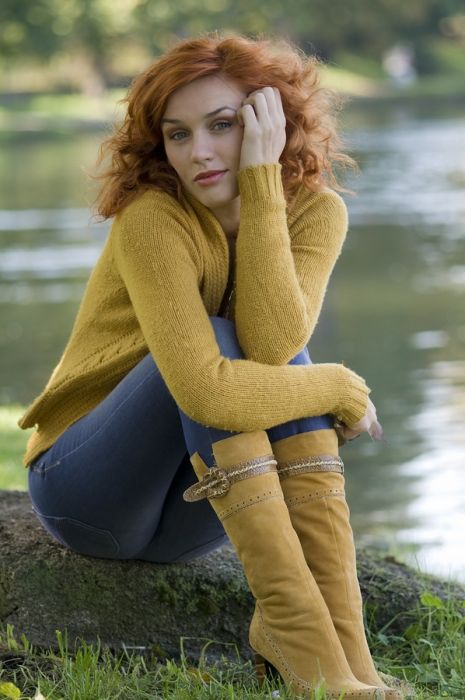 young red haired girl portrait