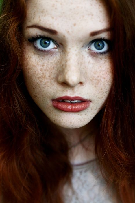 young red haired girl portrait