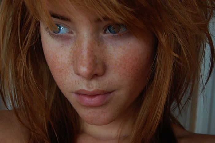 young red haired girl portrait