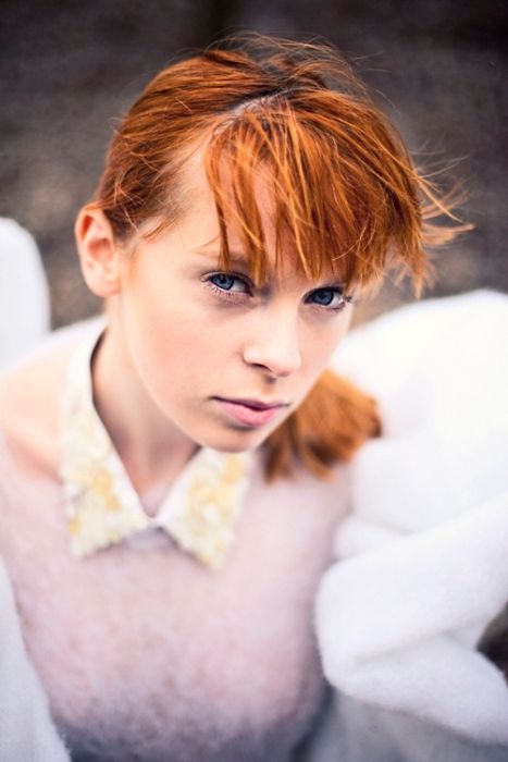 young red haired girl portrait