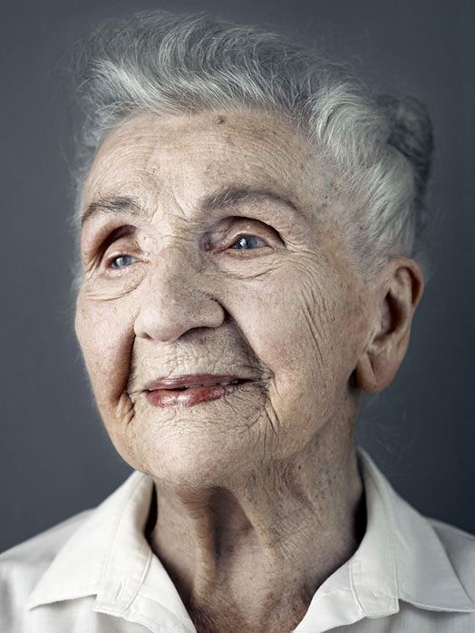 human face showing 100 years of ageing