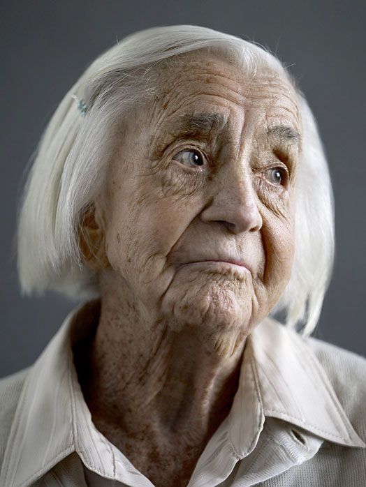 human face showing 100 years of ageing