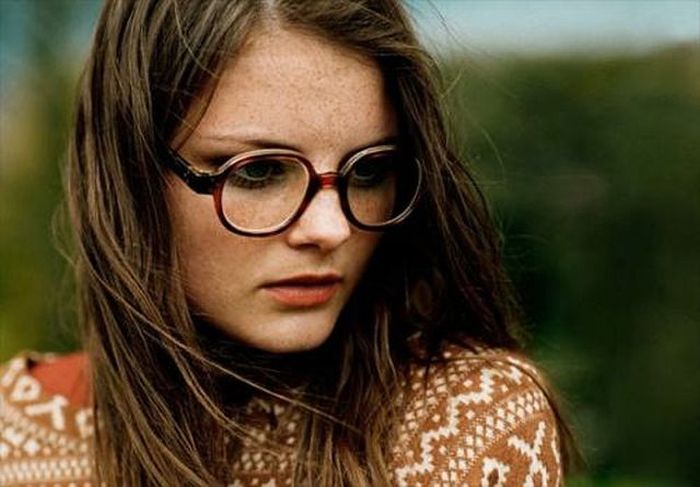 girl with glasses