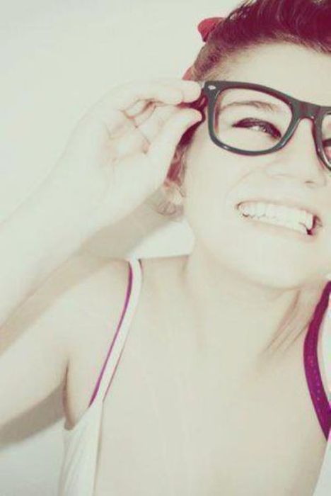 girl with glasses