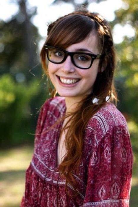 girl with glasses