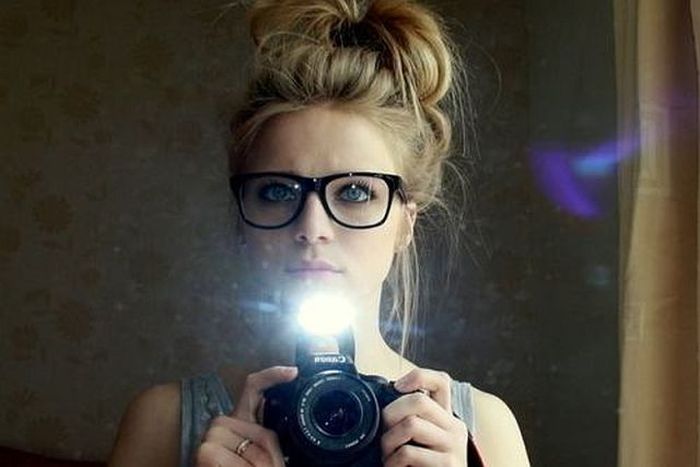 girl with glasses