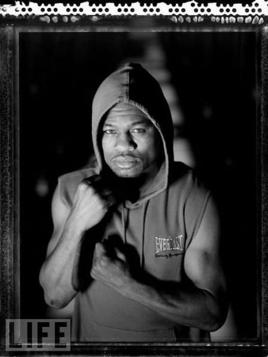 black and white celebrity portrait