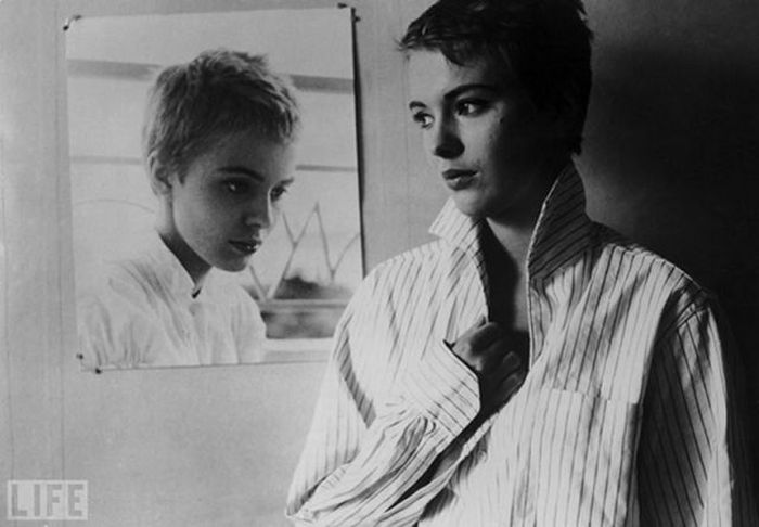 black and white celebrity portrait