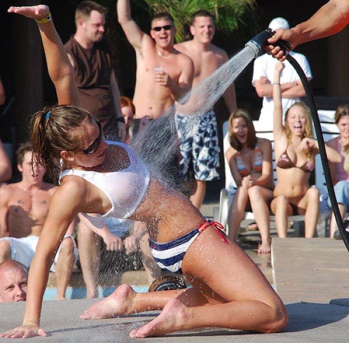 Bikini beach girls at the Daytona 500 NASCAR Sprint Cup Series race party, Daytona Beach, Florida, United States