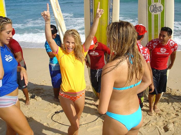 Bikini beach girls at the Daytona 500 NASCAR Sprint Cup Series race party, Daytona Beach, Florida, United States