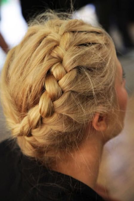 french braid girl