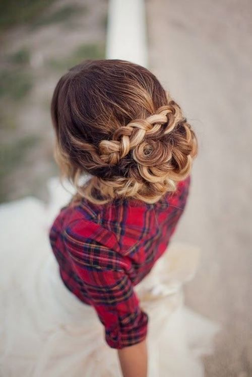 french braid girl