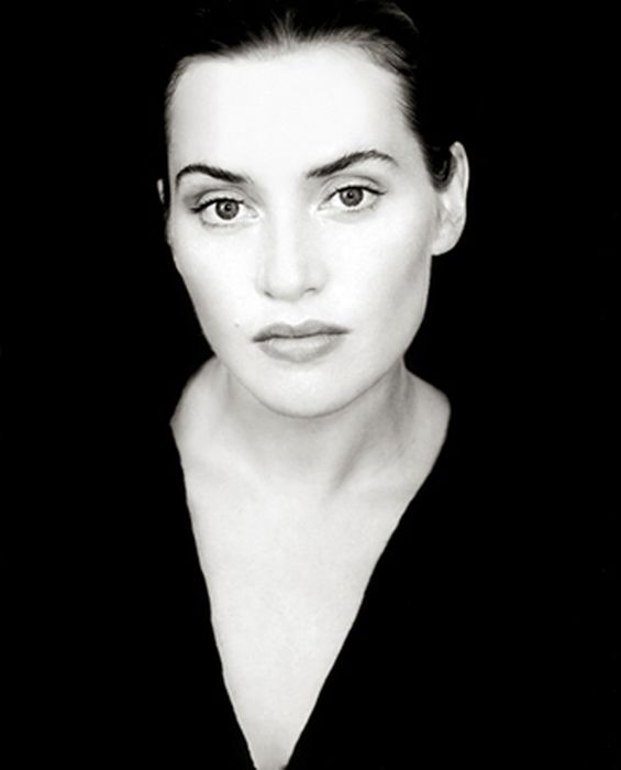 black and white celebrity portrait