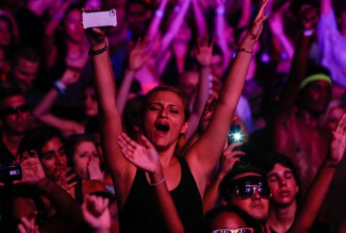 Ultra Music Festival 2012 girls, Miami, Florida, United States