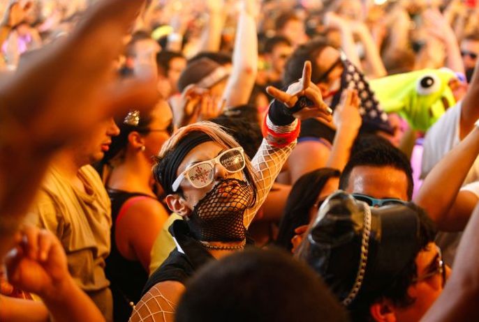 Ultra Music Festival 2012 girls, Miami, Florida, United States