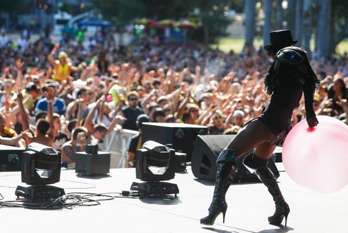 Ultra Music Festival 2012 girls, Miami, Florida, United States