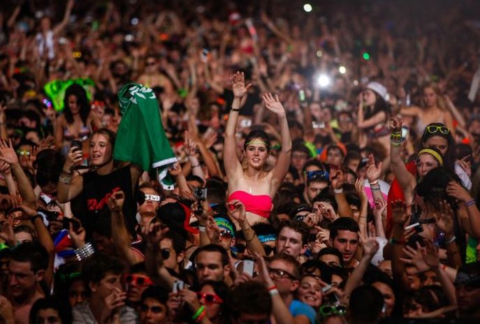 Ultra Music Festival 2012 girls, Miami, Florida, United States