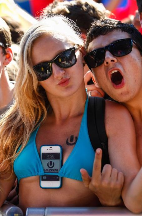 Ultra Music Festival 2012 girls, Miami, Florida, United States