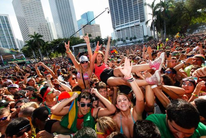 Ultra Music Festival 2012 girls, Miami, Florida, United States