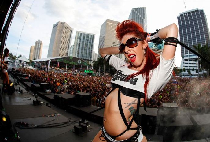 Ultra Music Festival 2012 girls, Miami, Florida, United States