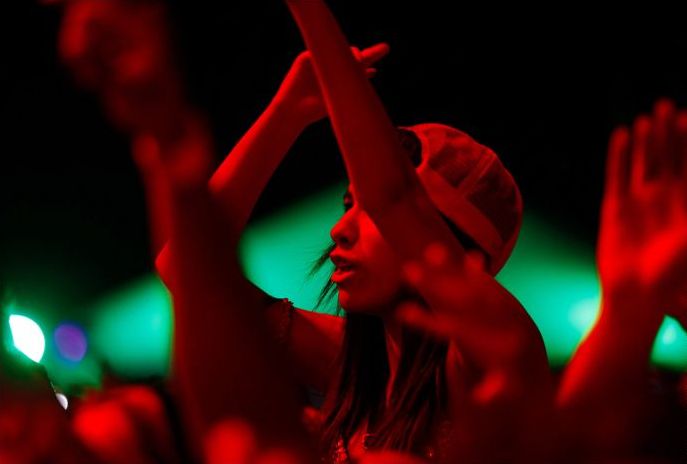 Ultra Music Festival 2012 girls, Miami, Florida, United States