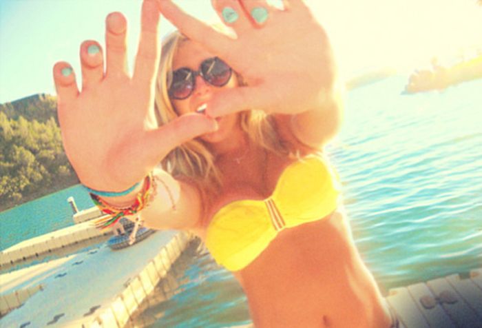 young summer and bikini beach girls