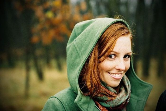 young red haired girl portrait