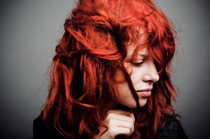 young red haired girl portrait