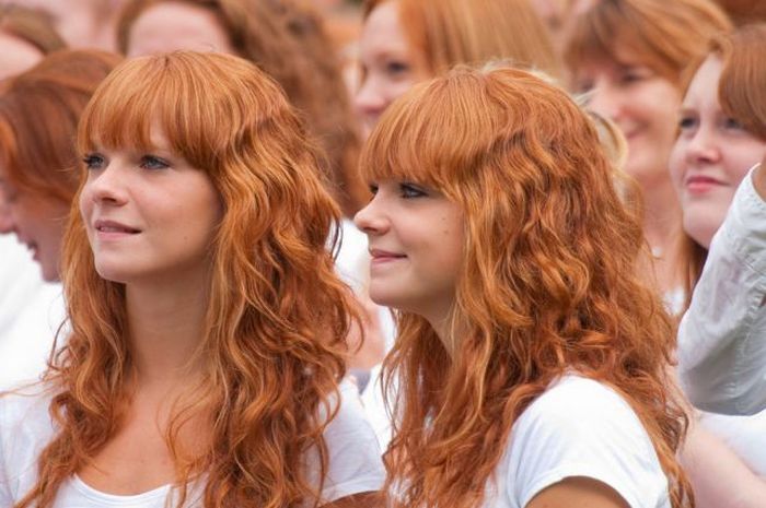 young red haired girl portrait