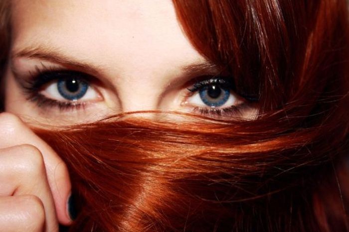 young red haired girl portrait