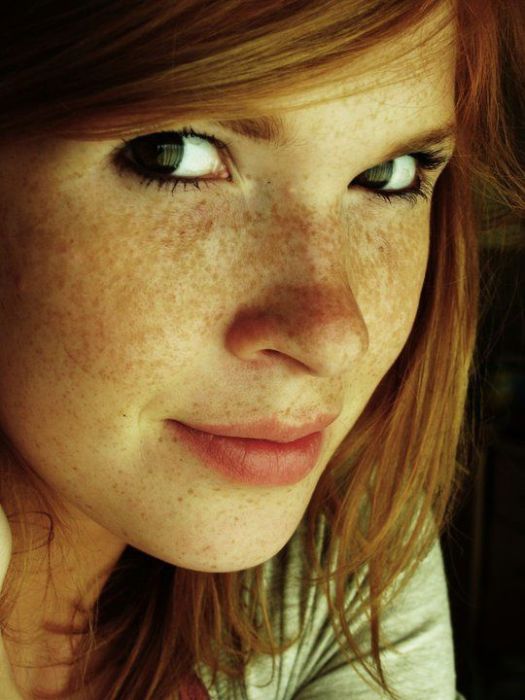 young red haired girl portrait